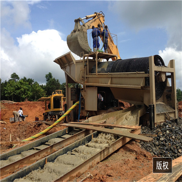 alluvial gold washing machine screen trommel processing plant mobile gold mining equipment