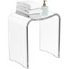 Buy cheap Transparent Custom Acrylic Furniture U Shape Acrylic Shower Bench Bathroom Stool from wholesalers