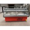 Buy cheap IEC Curved Glass Front Butcher Display Counter With Stainless Steel Inner Plate from wholesalers