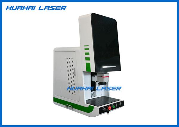 Metal Nameplate Fiber Laser Marking Machine 20 Watt Enclosed Run Without