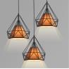 Buy cheap Diamond-shaped Iron Pendant Lamp, perfect for restaurants / dinning room / cafes,etc from wholesalers