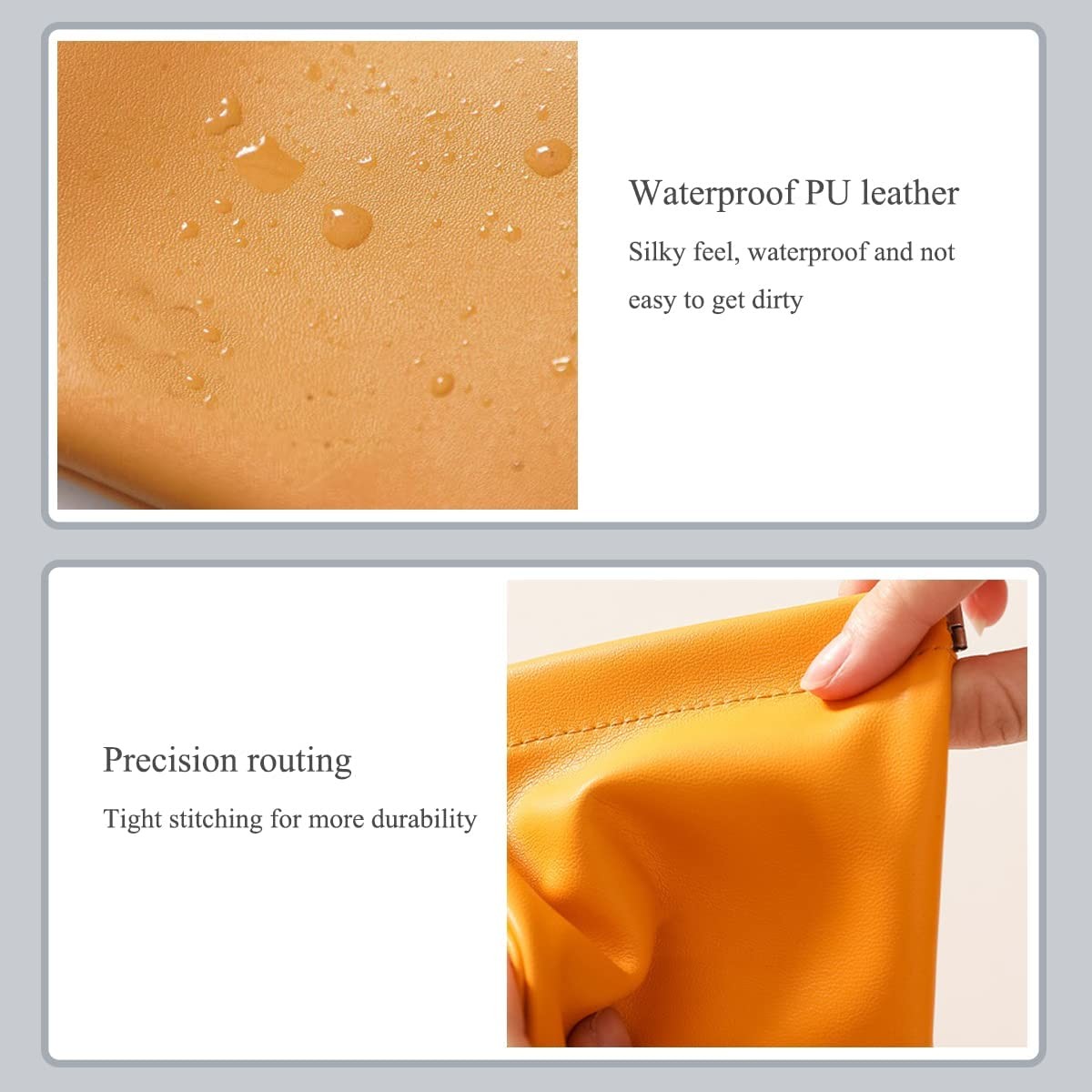 Waterproof Leather Lightweight Bag Pocket Cosmetic Bag Squeeze Pocket