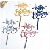 Buy cheap Creative Acrylic Vertical Happy Birthday Cake Topper Happy Birthday Cupcake Toppers from wholesalers