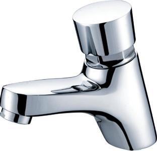 Buy cheap Polished Chrome Self Closing Faucet Brass Mixer Taps with CE , 0.05MPa - 0.9MPa from wholesalers