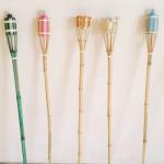 115cm Bamboo Garden Tiki Torch Hand Woven Bamboo Party Torches