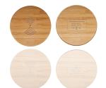 Dual USB Bamboo Made 10W Fast Charging Portable Wireless Charger 9V 2-3A