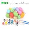 Buy cheap Assorted colors Solid Wooden Easter eggs for kids children DIY Graffiti painging can be with from wholesalers