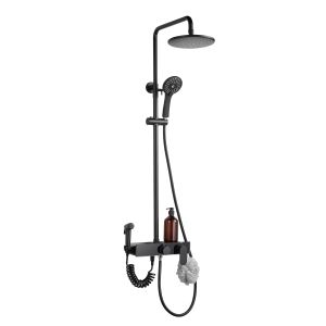 Wholesale OEM Black Brushed Nickel Stainless Steel Shower Set Wall Mounted from china suppliers