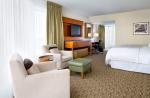 Contemporary Mahogany Panel Full Size Bed Hotel Furniture Set With Leather
