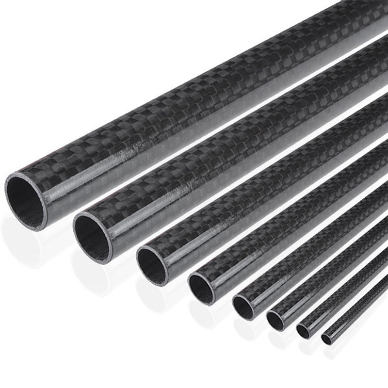 Epoxy Round 3K Carbon Fiber Tube Roll Wrapped For Marine