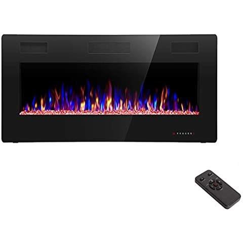 Electric Fireplace Stove with 5 Flame Brightness and Packing Size 96.5*20.5*57