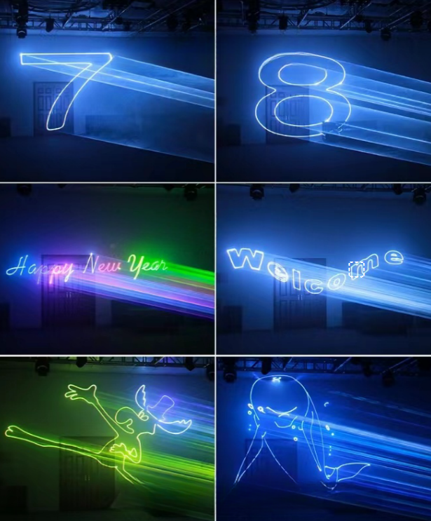 50000 Hours Time Laser Light 10W RGBW Stage RGB Animation DJ Disco Light