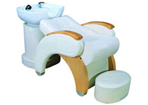 Buy cheap While Comfortable Salon Shampoo Chairs Ceramic Bowl With PVC Vinyl Upholstery from wholesalers