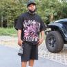 Buy cheap Custom Logo Casual Tracksuit Short Sleeve Hooded Collar Men Trucksuit from wholesalers
