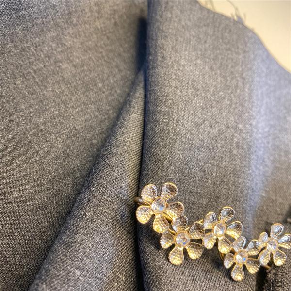 Stripe Shirt Twill OEM Customized Uniform Fabric in Plain Dyed Polyester Rayon T/R Suiting