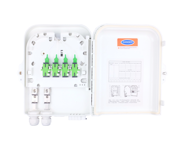 Wall/Pole Mount 8 Cores Outdoor FTTH Optic Terminal Fiber Distribution Box with 3 Time