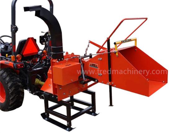 8 Inch Pto Powered Chipper , 2 Cutting Knives Pto Wood Chipper For Compact