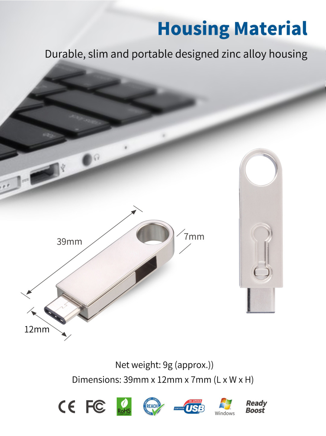 2 In 1 Otg Usb Flash Drive Type C Mini Stick 256 Gb 128gb 64gb