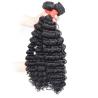 Buy cheap 10A Deep Wave Brazilian Hair Bundle 100% Virgin Human Curly Hair Weave Extension from wholesalers