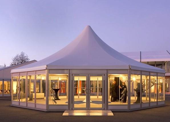 Buy cheap Octagonal Glass Wedding Party Tent , Outside Party Tents SGS Approved from wholesalers