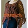 Buy cheap Hand Knitted Poncho, Brown Scarf,Wool Knit, poncho wrap, Green Free Knitting Crochet Woman from wholesalers
