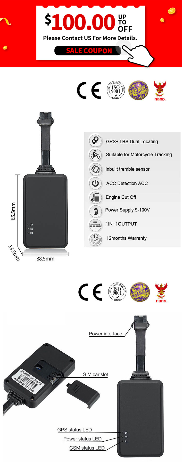 sms automobiles truck motorcycle antitheft gps tracking devices for bicycles motorbike vt202