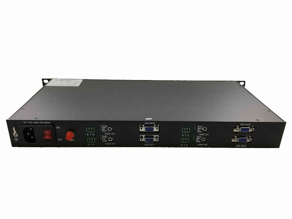 1080P/60HZ VAG video to fiber converter,4 Chs VGA+4 Chs Forward Audio+4 Chs RS232