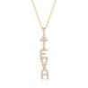 Buy cheap Elegant 925 Sterling Silver 14K Gold MAMA Floating Long Pendant Necklace from wholesalers