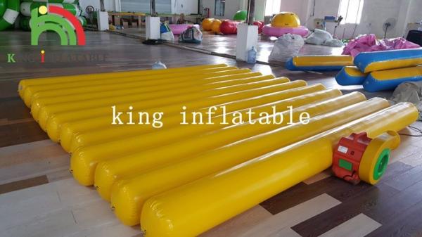 Buy cheap Heat Sealed Yellow Inflatable Water Toys / PVC L 4.5m * D 0.3m Gateway / Marker Buoys from wholesalers