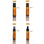 Glass Essential Oil Roller Bottles With Stainless Steel Ball 10ml Amber Roll On