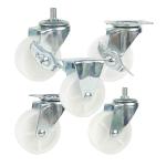 50mm Plastic Swivel Caster Wheels , Zinc Plated Solid Caster Wheels