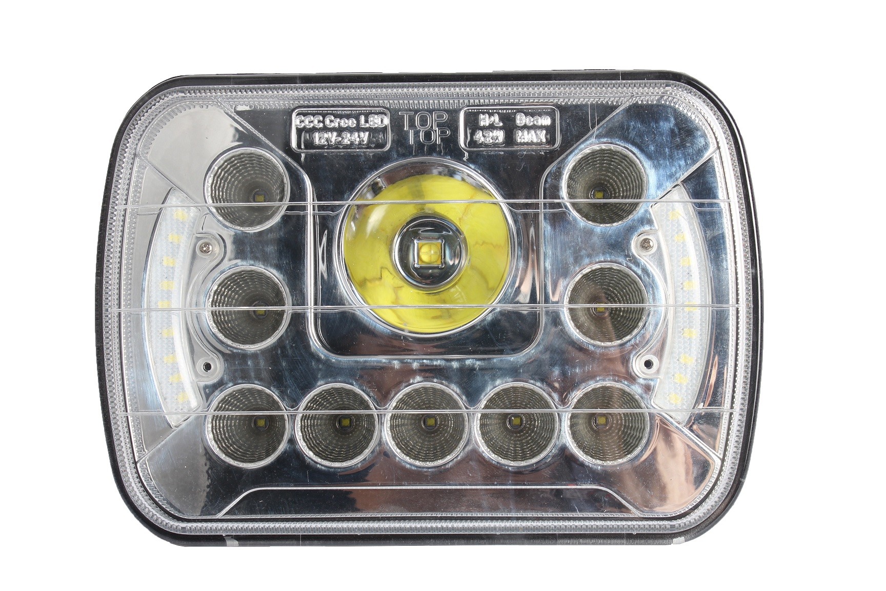 Clear 3800 lm IP68 LED Automotive Work Light High / low Cree And Angle Eye For 4 - Wheel Drive