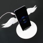Cute Plastic Phone Wings Wireless Charger 5V 1.67A With LED Light