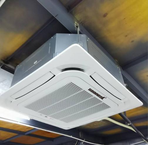Buy cheap 18000 Btu ~ 60000 Btu Dc Inverter Hybrid Solar Ceiling Cassette Air Conditioner Ceiling Cassette Air Conditioner Restaurant from wholesalers