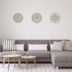 Sacred Geometry Wood Wall Art Set, Zen Home Decor for Yoga/Meditation, Wooden