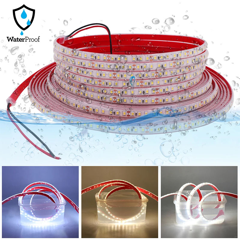 Waterproof IP65 2835 LED Strip 3000K 4500K 6500K Lights 115lm/w Working Time 50000 Hours