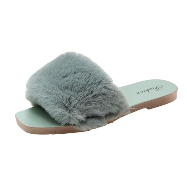 Buy cheap 1E0041 Wholesale New Furry Fur Plush Slipper For Woman from wholesalers
