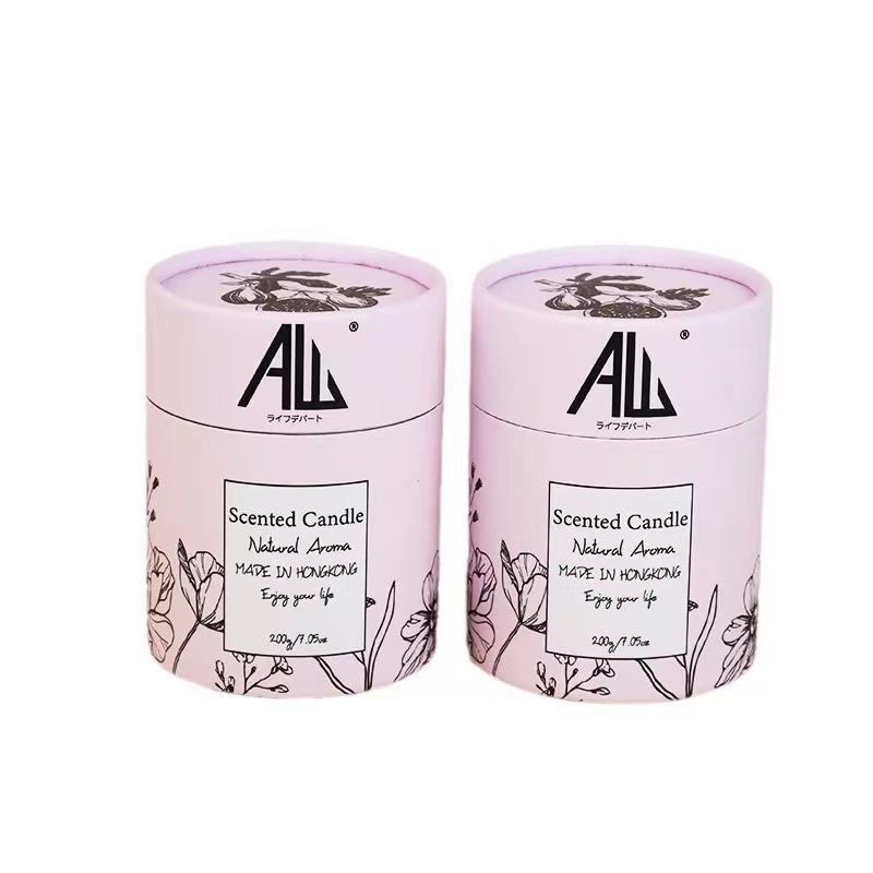 Candle Tea paper cylinder packaging Customizable Design Matt Lamination / Foil Stamp