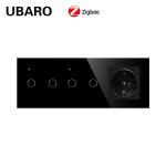 TuYa Zigbee Smart Switch Socket Combination White Black Gray Stylish Plug