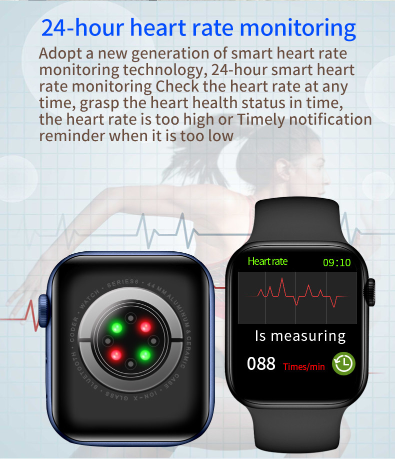 ECG IWO HW26+ 170mAh Bluetooth Smart Watch 1.75 Inch Touch Screen