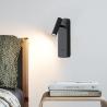 Buy cheap Adjustable cylinder bed reading wall lamp bedside light USB flexible headboard spot light for hotel villa project from wholesalers