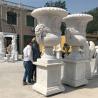 Buy cheap Large Marble Flowerpot Roman Relief Planters Hand Carved Garden Decoration from wholesalers