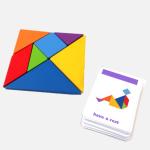3D Wooden Pattern Animal Jigsaw Puzzle Colorful Tangram Toy Kids Montessori