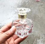 Cosmetic Silver 50ml Crimp Spray Pump Perfume Spray Bottle OEM