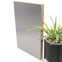 Buy cheap Fingerprint Free Metal Brushed PET Laminated MDF Panels 1220x3050×30mm product