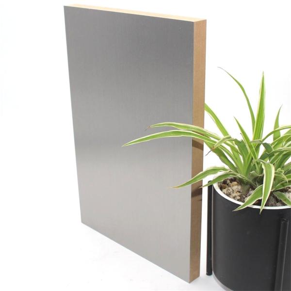 Buy cheap Fingerprint Free Metal Brushed PET Laminated MDF Panels 1220x3050×30mm from wholesalers