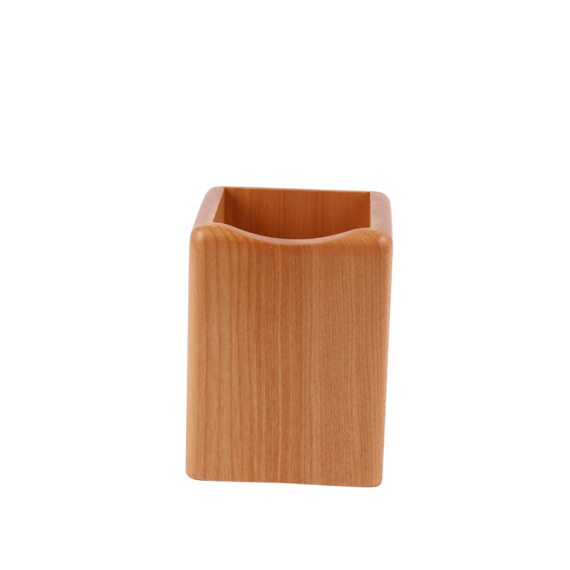 Custom High Quality Simple Office Desktop Pencil Organizer Wooden Pen Holder for Students