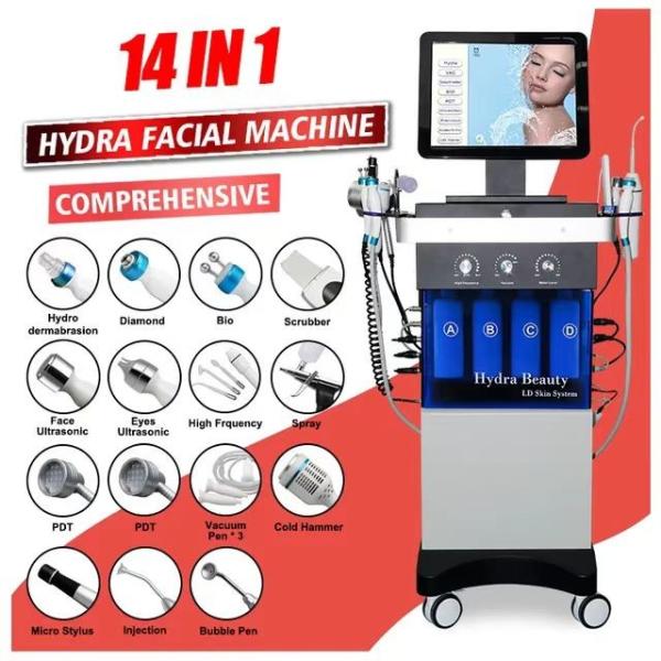 Buy cheap 14 In 1 Hydra Facial Machine 250W Hydra Dermabrasion Machine 90Kpa from wholesalers