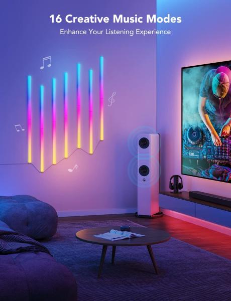 WIFI 2.4G Glide Wall Mounted Bar Lights , RGB Wall Light Bar with Musical