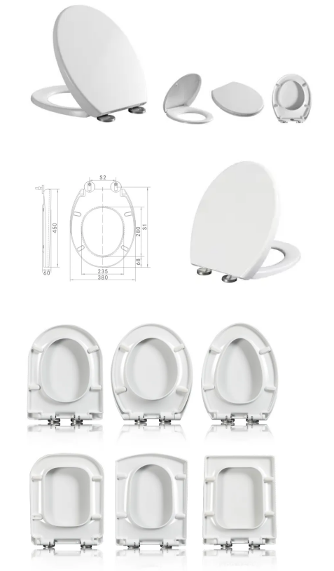 Sustainable Bathroom Upgrade Simple Single Press Quick Release Thin Toilet Seat Cover